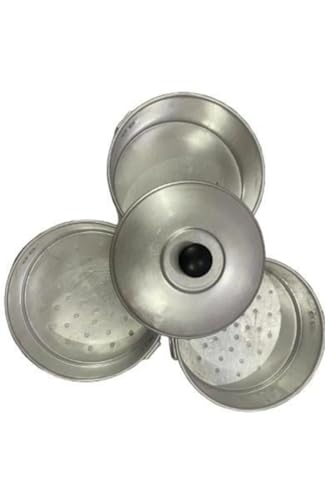 Image of Aluminium Momos Steamer 3 Tier | 3 Liters Capacity | 8 Inch Dimsum Steamer for Momo /Modak Maker | Durable Kitchen Cookware Multi-Purpose Cooking