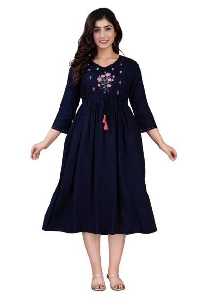 Robe allaitement Rayon Anarkali Kurti maternité ample