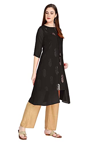 Image of ALC Creation Women's Crepe Printed A-Line Kurti