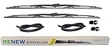 32 Inch Wiper Blade Pair for RV or Motorhomes with standard 9mm or large 12mm J Hook. Comes with 2 extra Rubber Refills RW32HKF-2R