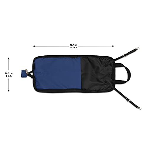 Degiko Blue Drumstick Bag - Heavy Duty Water Resistant Percussion Holder With Handle, 2 Storage Pouches - Drum Stick Mute Tips Included #TOP2