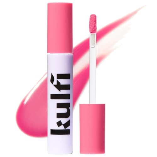 Kulfi Lassi Lips Staining Lip Oil Long-Lasting Moisturizing Lip Oil Gloss to Stain Finish Lightweight Lip Tint - 0.12 oz (Guava - peony pink)