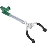 SAFIGLE 40cm Aluminum Alloy Trash Picker Clamp, Portable Metal Pole Garbage Clamp with Non-Skid Grip, Pickup Tool for Outdoor and Industrial Waste Cleanup