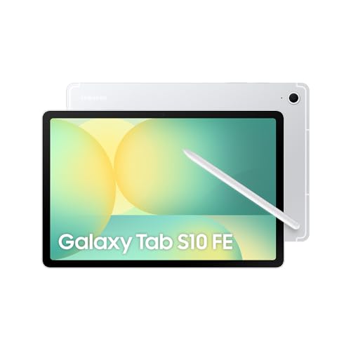 Tablet Samsung Galaxy Tab S10 FE, Prata, 128GB, 8GB RAM, Tela Imersiva de 10.9' 90Hz, Camera Traseira de 13MP, Câmera Frontal de 12MP Ultra Wide, Wifi 6, IP68, Android 15