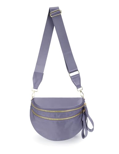 Image of FEIBOON Spacious Nylon Crossbody Bag Bum Bag Handbags Wallets Purses Trendy Shoulder Bag for Women