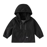 Generisch Veste de pluie respirante pour fille, veste imperméable pour extérieur, camping, cyclisme, Noir , 3-4 ans