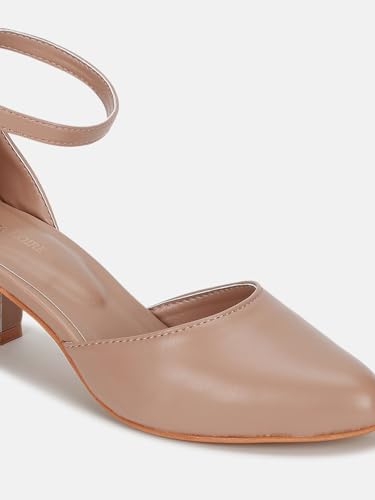 Image of Marc Loire Women's Pointed Toe Block Heel Fashion Sandals with Buckled Ankle Strap