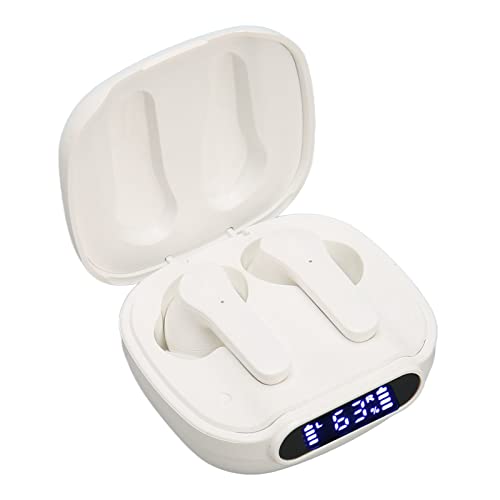 Language Translator Earbuds, Instant Voice Translator Device Support 84 Languages, Noise Reduction Bluetooth Headphone with Power Display for Translating, Music, Calling (White)