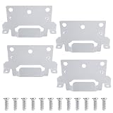 116791 - Placas de montaje de repuesto para soportes de marco de cama IKEA parte #116791 (4 placas de montaje) y 110789 (12 tornillos) piezas de repuesto compatibles Hemnes Malm Brimnes Ingatorp Tarva