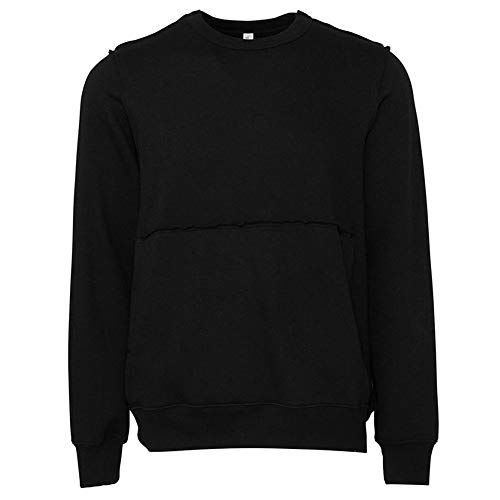 BELLA+CANVAS Unisex Adult Raw Seam Pullover (XXL) (Black)