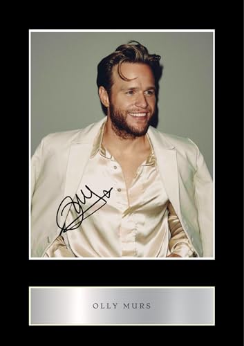 Generic Photo pré-imprimée signée de Olly Murs #6 avec autographe imprimé - 25,4 x 20,3 cm - Décoration murale pour salon