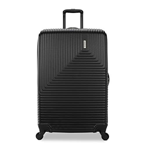 Image of American Tourister Groove Hardside Luggage with Spinner Wheels, Black, 3-Piece Set (Carry On, Medium, Large)