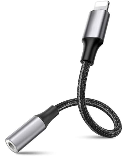 [2 Pack] iPhone Headphone Jack Adapter, MFi Certified Apple Lightning to 3.5mm AUX Audio Jack Earphone Extender Jack Stereo Compatible iPhone SE/11/11 Pro Max iPhone XR/X/Xs/8/8Plus/7/7Plus/iPad/iPod