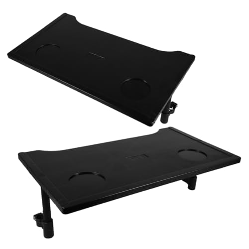 Beavorty 2pcs Wheelchair Dining Table Sofa Armrest Tray Stroller Tray Wheelchair Eating Tray Walker Tray Table Wheelchair Cup Holder Wheelchair Table Wheelchair Lap Tray Lap Desk Abs Black