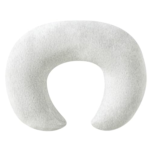 QUENESS Nursing Pillow, Plus Size Breastfeeding Pillow Original Support for Baby Boys Girls Breastfeeding Essentials, with Removable Soft Cotton Cover (Light Grey, Large (25.59*20.08*6.30 Inches))
