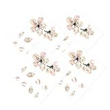 MAJORMENCH 4個製桜デザインギターフレットボードステッカー 自己粘着式ギター用装飾保護シール アコースティックとウクレレ対応楽器 アクセサ