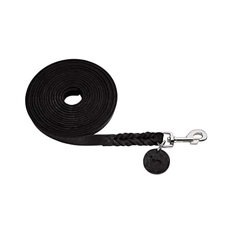 HUNTER Solid Education Suchleine für Hunde, Leder Cover