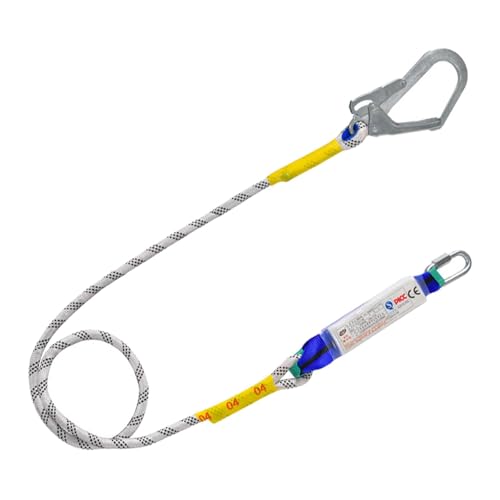 perfeclan Imbracatura di sicurezza con cordino da lavoro Forniture professionali Protezione anticaduta Attrezzatura protettiva con gancio, Singlehookbufferpack