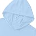 Boys Hooded T-Shirt Tween Blend Short Sleeve Tops Summer Solid Color Fashion Tee Slim Fit Training (Sky Blue, 150/S)