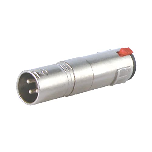 Image of MX 3‑Pin XLR Male to P‑38 Mono Female Locking Adapter - Heavy‑Duty Mic Connector, High-Temp Insulator, Professional Audio Use