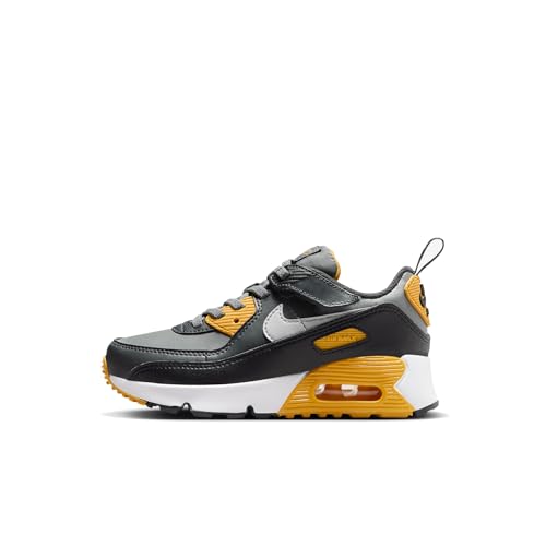Nike Air Max 90 EasyOn Little Kids' Shoes (HF6357-004, Smoke Grey/Anthracite/White/Light Smoke Grey) Size 2