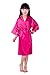 Children's Silk Stain Pure Kimono Wedding Dressing Gown Kimono Robes Bridal Lingerie Sleepwear
