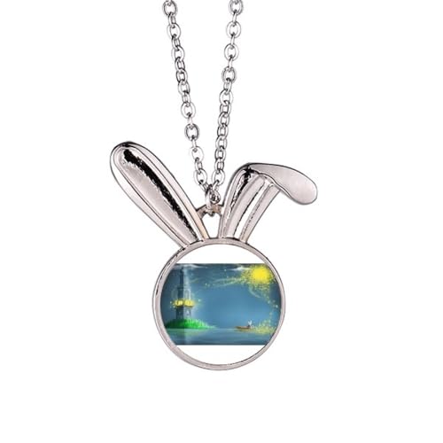 Collier lapin phare fée fuying bijou poétique pour l'été