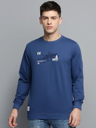 Image of SHOWOFFFF Men Printed Pullover Sweatshirt | Round Neck Full Sleeves Cotton Sweatshirt's for Mens | Slim Fit Regular Length Sweatshirts for Men's