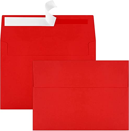Image of 70 Packs A4 Envelope Red, 4x6 Photo Envelopes for Invitations, Envelopes Self Seal for Weddings, Baby Shower, Photos, Postcards, Greeting Cards, Mailing