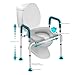 Sylvan Raised Toilet Seat with Adjustable Height, Armrests, and Non-Slip Design - Comfortable & Safe Elevation for Seniors and Individuals with Mobility Challenges (Standard)