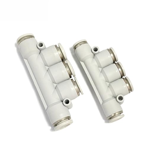 Conector neumático PK de 5 vías y unión rápida para tubo de plástico de 6 mm