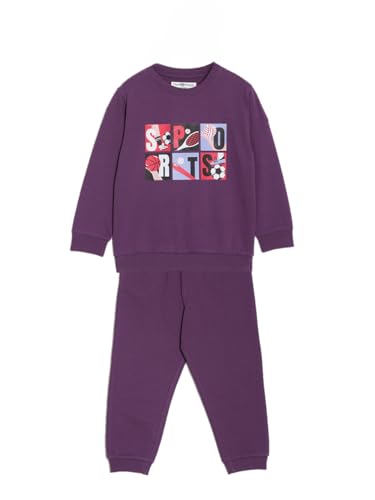 Image of The Mom Store Kids Sweatshirt With Joggers Set| Cotton With French Terry | Cute Prints | Warm | For Boys & Girls | Trendy Winter Sets For Kids | Hoodie And Sweatpant Set