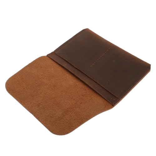 IDEANATEGRATE Brown Leather Id Cards Holder Lightweight and Protective Business Card Organizer for Travel Use Stylish Fashion for Office Employees and Business Women