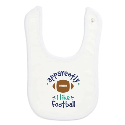 Image of ChalkTalkSPORTS Football Baby Bib - Soft Microfiber Infant Bib - Football Baby Gift - Multiple Designs