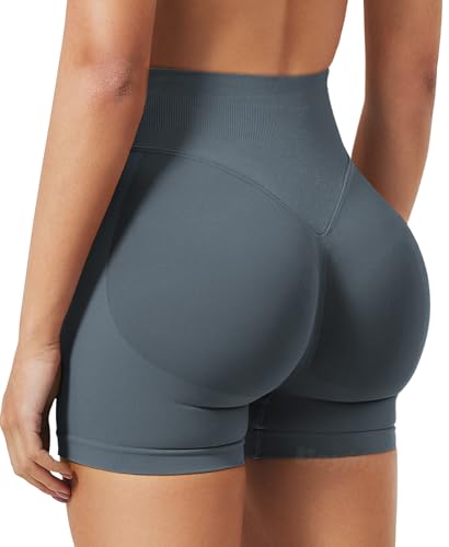 Image of VOYJOY Women Workout Impact Shorts 2.5 inch / 3.6 inch / 4.5 inch / 6 inch Scrunch Butt Booty | Tummy Control, High Waisted, Bike Short, Gentle Compression, for Women