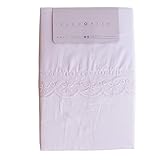 毛布カバー 衿付き レース付き 全開ファスナー 4ヶ所ヒモ付き 丸洗い 洗濯機対応 寝具 オールシーズンオールシーズン 無地 シンプル ズレ防止ひも付き 乾きやすい ガーゼ素材 R6610 (ホワイト)