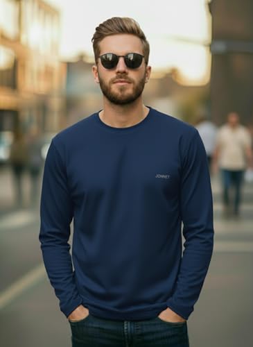 Image of Mack Jonney Men's Black Polyester Dry-Fit Full Sleeve T-Shirt | Stretchable Sports Gym Wear | Lightweight Casual Activewear Tshirt-JMAK-1