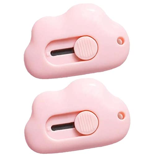 Haowul Mini Cortador De Arte En Forma De Nube, Cuchillo Retráctil Portátil Adecuado para Cortar Sobres, Bolsas De Comida, Bolsas De Plástico, Desempaquetado Expreso, Papel De Corte Manual, Etc Cover