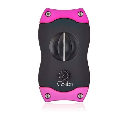 Colibri V-Cut Cigar Cutter, Black + Pink