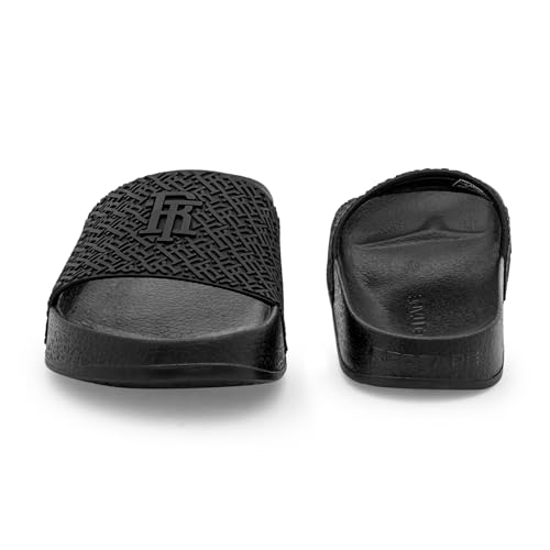 Image of Red Tape Flip-Flop Sliders for Men for Everyday Comfort in Brown | Casual Pool Sliders.