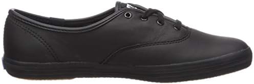 Keds Women's Champion Lace Up Sneaker, Black/Black Leather, 9.5 X-Wide | Image 5