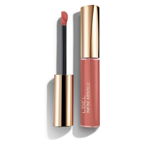 Labios, Beauty L'BEL - Infini Absolu Labial Liquido Color Nude Rose 7 g, De Larga Duración, con Ácido Hialurónico, Labial de Color Intenso con Acabado Mate, Aporta...