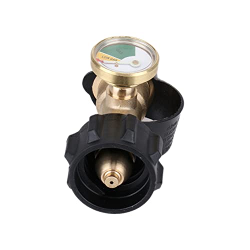 POPETPOP Easy Refill Propane Tank Connector Gas Cylinder Tank Coupler Pressure Gauge Qcc1 Propane