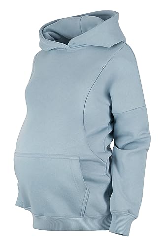 MijaCulture Umstandsmode 2in1 Stillpullover & Umstandspullover Stilltop Stillpulli Molly M001 (XL, Turkis)