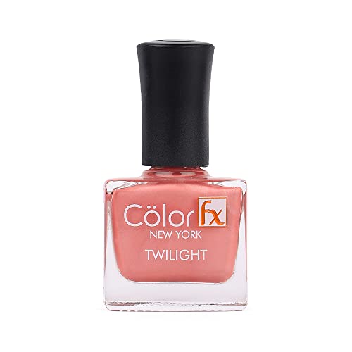 Image of Color Fx New York Twilight Matte Finish Nail Polish |Chip-Resistant, Quick-Drying, Long-Lasting, Non-Yellowing| 21 Toxin Free| Nail Polish for Women - Peach
