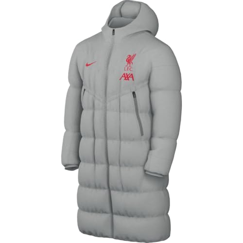 Nike Liverpool Fc Parka Fc Liverpool Strike Windrunner Primaloft Storm-Fit Parka de fútbol con capucha (hombre), Lt Smoke Grey/Global Red, FQ2967-078, XL