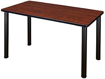 Regency Kee 42 x 24 in. Training Seminar Table- Cherry Top, Black Legs