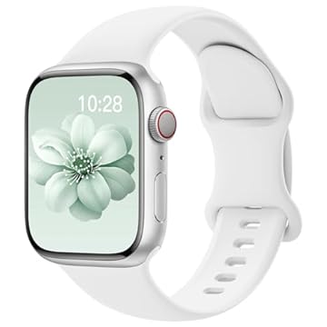Pulseiras esportivas de silicone compatível com Apple Watch séries 9, 8, 7, 6, 5, 4, 3, 2 e 1 de 40 mm, 38 mm, 41 mm, 44 mm, 45 mm, 42 mm e 49 mm