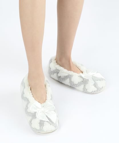 Keyela Womens Cozy&Warm Slipper Socks with Grippers-House Socks2