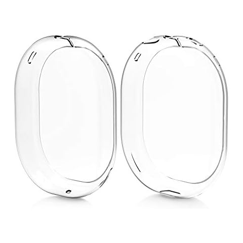 kwmobile Covers Compatible with Apple AirPods Max - 2x Soft Case TPU Cases Ear Cup Protectors - Transparent Cover